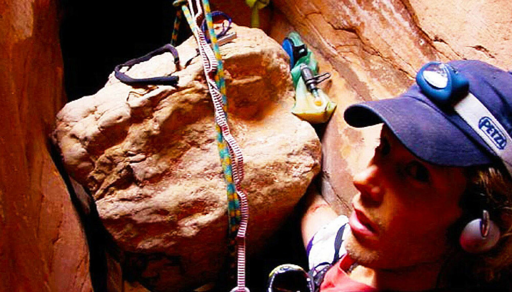 FASTLÅST: Til denne steinen satt Aron Ralston fastlåst i 127 timer. FASTLÅST: Til denne steinen satt Aron Ralston fastlåst i 127 timer.