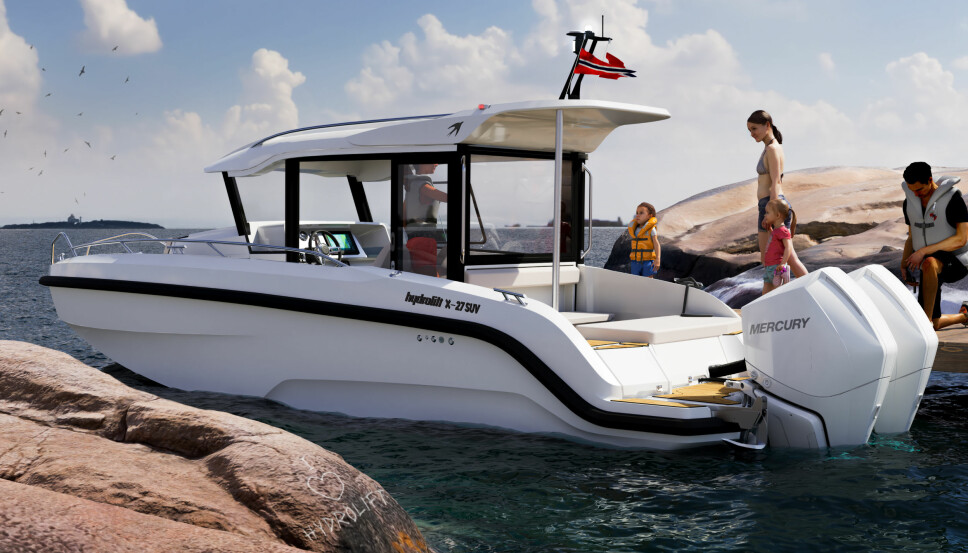 <b>SPORTY:</b> Den nye Hydrolift X-27 SUV blir levert med motorer fra 250 til 500 hk. <b>SPORTY:</b> Den nye Hydrolift X-27 SUV blir levert med motorer fra 250 til 500 hk.