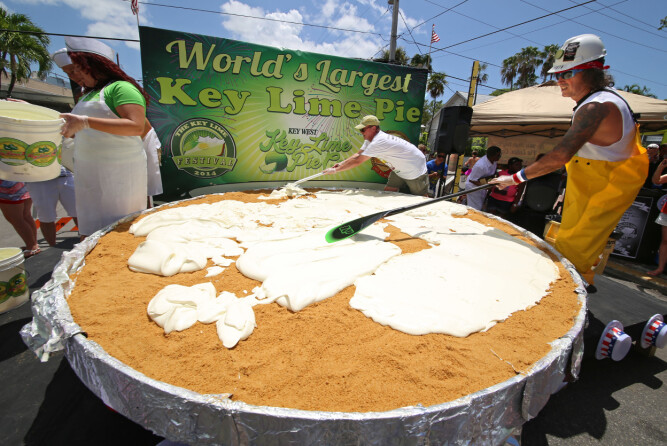<b>KAKE:</b> Key West er kjent for sin lime pie, men ikke så stor som denne. <b>KAKE:</b> Key West er kjent for sin lime pie, men ikke så stor som denne.
