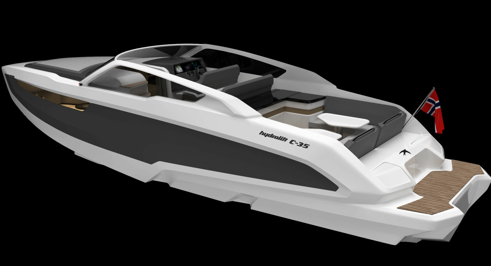 <b>INNOVASJON:</b> Bård Eker håper den nye Hydrolift C-35 kan bidra til å sette fart i teknologituviklingen for fritidsbåter. <b>INNOVASJON:</b> Bård Eker håper den nye Hydrolift C-35 kan bidra til å sette fart i teknologituviklingen for fritidsbåter.
