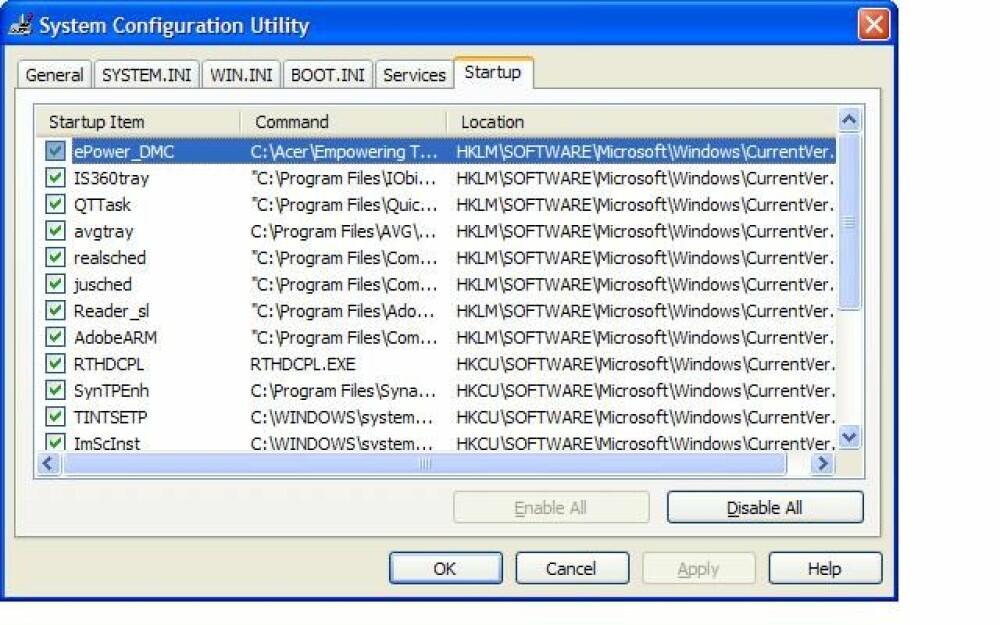 <b>OPPSTART:</b> Du kan redusere antall programmer som starter opp sammen med PC-en ved å bruke MS Config-funksjonen i Windows. <b>OPPSTART:</b> Du kan redusere antall programmer som starter opp sammen med PC-en ved å bruke MS Config-funksjonen i Windows.