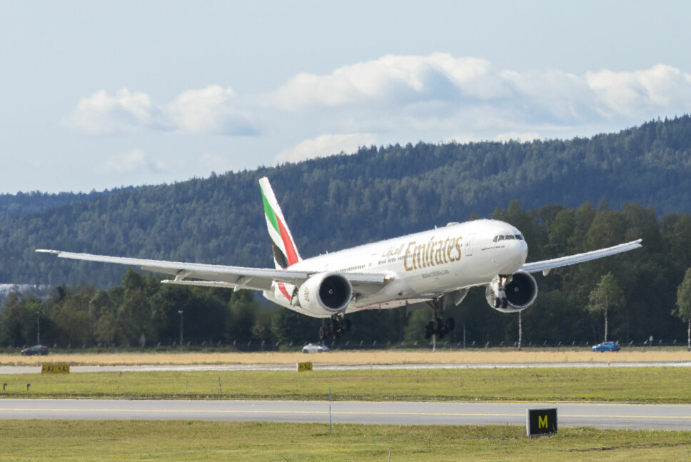 <b>NORSK RUTE:</b> Emirates`Boeing 777 har gjestet Oslo Lufthavn daglig i fem år.Foto: Emirates <b>NORSK RUTE:</b> Emirates`Boeing 777 har gjestet Oslo Lufthavn daglig i fem år.Foto: Emirates